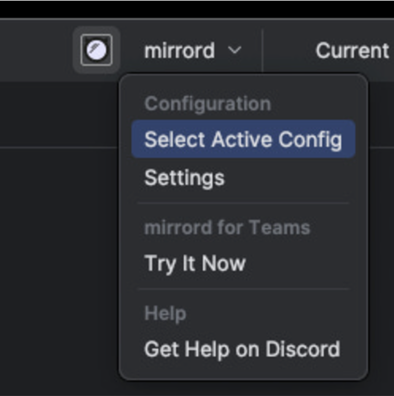 creating mirrord config file