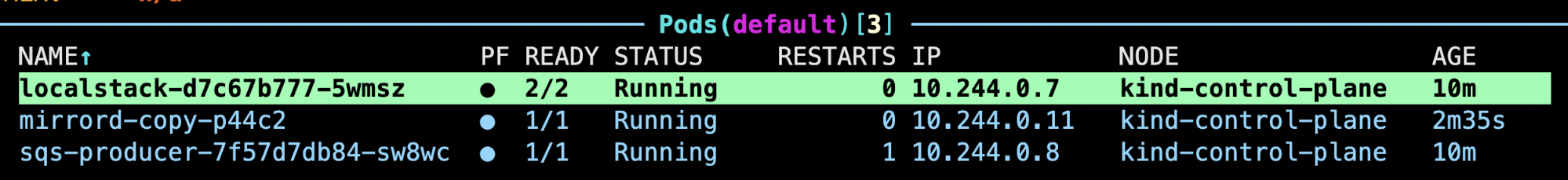 Terminal output for copy target